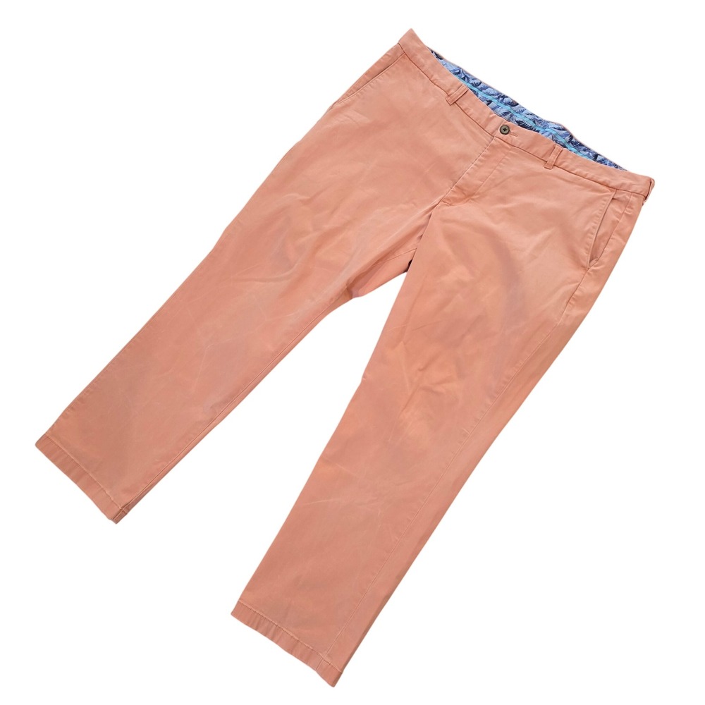 Tommy Bahama Boracay Chino Pants Mens 42x30 Salmon Pink Coral Stretch Cotton